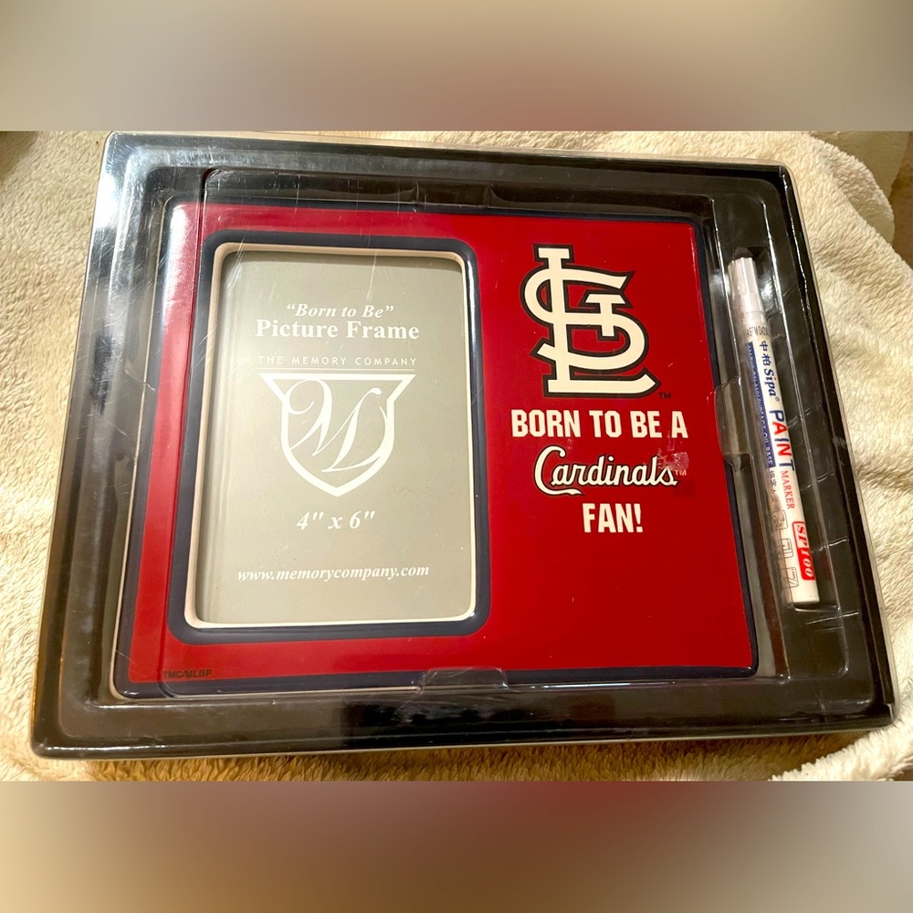 MLB St. Louis Cardinals  Born To Be 4"x6" Ceramic Picture Frame -The Memory